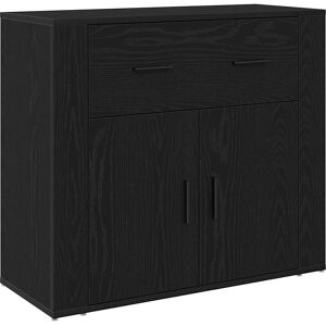 Vidaxl Schwarzer Eichen Sideboard - Moderner Stauraum Vidaxl Schwarzer Eichen Sideboard - Moderner Stauraum