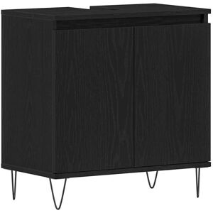 vidaXL Badezimmer-Schrank Schwarze Eiche Holzwerkstoff - Modernes Design vidaXL Badezimmer-Schrank Schwarze Eiche Holzwerkstoff - Modernes Design