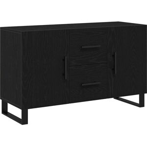VidaXL Zwart Eiken Dressoir - 100x36x60 cm Meubel VidaXL Zwart Eiken Dressoir - 100x36x60 cm Meubel
