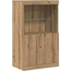 VIDAXL Wooden LED Rovere Artisanal Buffet 60x37x100 cm - Buffet Table VIDAXL Wooden LED Rovere Artisanal Buffet 60x37x100 cm - Buffet Table