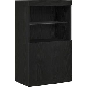 VIDAXL - Buffet moderne en chêne noir - 60x37x100 cm - Publicité VIDAXL - Buffet moderne en chêne noir - 60x37x100 cm - Publicité