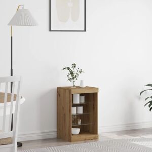 VIDAXL - Sideboard mit LED-Lichtern Eichenhandwerk 41x37x67 cm - Sideboard VIDAXL - Sideboard mit LED-Lichtern Eichenhandwerk 41x37x67 cm - Sideboard