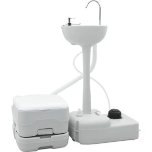 vidaXL Campingtoilet - Gråt legeme + Hvid låg - Camping Toilet vidaXL Campingtoilet - Gråt legeme + Hvid låg - Camping Toilet