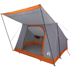 vidaXL Cort de Camping - Gri & Portocaliu - 282x225x154cm - Exterior vidaXL Cort de Camping - Gri & Portocaliu - 282x225x154cm - Exterior
