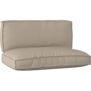 vidaXL Palletpute Sett 2-delt Taupe Polyester Avtakbare Trekk - Pallet Cushion Set vidaXL Palletpute Sett 2-delt Taupe Polyester Avtakbare Trekk - Pallet Cushion Set