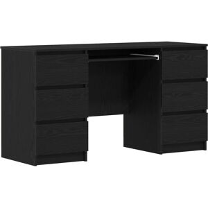 Vidaxl Black Oak Desks 2 Pcs 140x50x76cm - Desk Vidaxl Black Oak Desks 2 Pcs 140x50x76cm - Desk