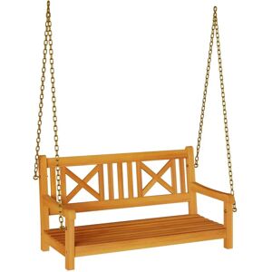 vidaXL 2-seater garden swinging bench - Solid Acacia Wood Brown vidaXL 2-seater garden swinging bench - Solid Acacia Wood Brown