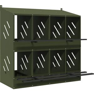 vidaXL Chicken Nesting Box - 8 Compartments - Green - Indoor/Outdoor vidaXL Chicken Nesting Box - 8 Compartments - Green - Indoor/Outdoor