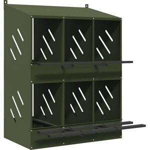 vidaXL Chicken Nesting Box with 8 Compartments - Green - Poultry vidaXL Chicken Nesting Box with 8 Compartments - Green - Poultry