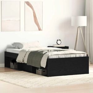vidaXL Bed Frame - 75x190 cm - Black vidaXL Bed Frame - 75x190 cm - Black