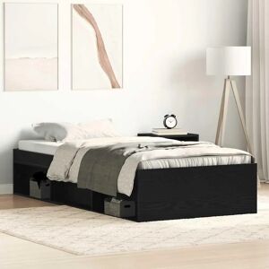 vidaXL Bed Frame - Black Oak 90x190cm - Bed Frame vidaXL Bed Frame - Black Oak 90x190cm - Bed Frame