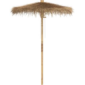 vidaXL 150cm Tropical Bamboo Banana Leaf Tiki Umbrella vidaXL 150cm Tropical Bamboo Banana Leaf Tiki Umbrella