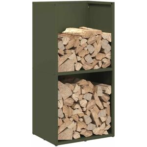 vidaXL Firewood Rack Olive Green - 40x30x80 cm - Firewood Rack vidaXL Firewood Rack Olive Green - 40x30x80 cm - Firewood Rack