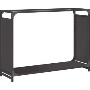 VidaXL Firewood Rack - Durable Black Steel Storage - 90x28x65 cm VidaXL Firewood Rack - Durable Black Steel Storage - 90x28x65 cm