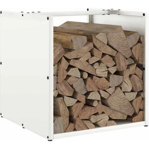 vidaXL Firewood Rack White - 40x40x40 cm - Firewood Rack vidaXL Firewood Rack White - 40x40x40 cm - Firewood Rack
