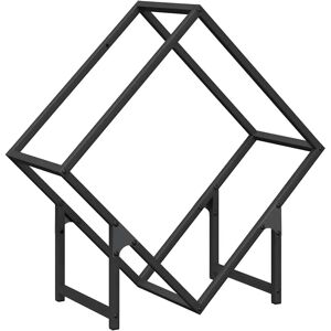 vidaXL Vedstativ - 60x25x60 cm - Svart - Stål - Vedoppbevaring vidaXL Vedstativ - 60x25x60 cm - Svart - Stål - Vedoppbevaring