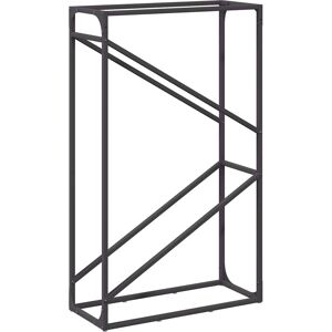 vidaXL Firewood Rack - Black - 60x25x100 cm - Firewood Rack vidaXL Firewood Rack - Black - 60x25x100 cm - Firewood Rack