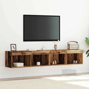 Vidaxl Holz-Wand-TV-Schrank mit LED-Beleuchtung - Wandregal für Fernseher Vidaxl Holz-Wand-TV-Schrank mit LED-Beleuchtung - Wandregal für Fernseher