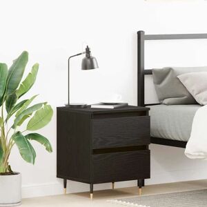 vidaXL Bedside Table Black Oak 40x35x50 cm Engineered Wood Kompakt - Bedside Table vidaXL Bedside Table Black Oak 40x35x50 cm Engineered Wood Kompakt - Bedside Table