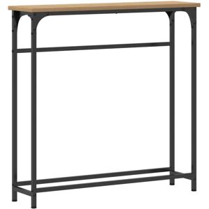 vidaXL Artisan Oak Console Table - Brown - Console Table - 75x19.5x75 cm vidaXL Artisan Oak Console Table - Brown - Console Table - 75x19.5x75 cm