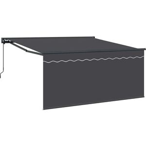VidaXl Gray Retractable Awning - Outdoor Sunshade VidaXl Gray Retractable Awning - Outdoor Sunshade