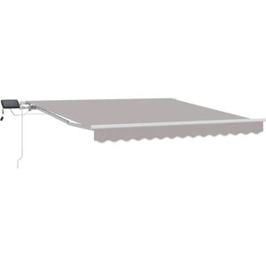 vidaXL 300x250 cm Light Grey Retractable Awning with LED vidaXL 300x250 cm Light Grey Retractable Awning with LED