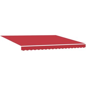 vidaXL 400x300 cm Red Manual Retractable Awning - Awnings vidaXL 400x300 cm Red Manual Retractable Awning - Awnings