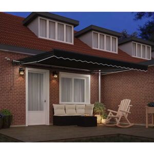 vidaXL Automatischer ausziehbarer Markise 400x350cm Schwarz UV-Schutz vidaXL Automatischer ausziehbarer Markise 400x350cm Schwarz UV-Schutz