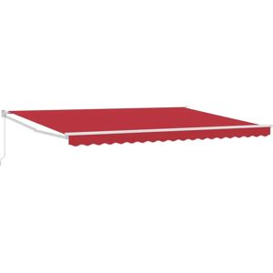 vidaXL Retractable Awning 450x300 cm Red Modern UV Water-Resistant vidaXL Retractable Awning 450x300 cm Red Modern UV Water-Resistant