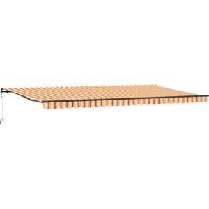 vidaXL Yellow and Orange Retractable Awning - Awning vidaXL Yellow and Orange Retractable Awning - Awning