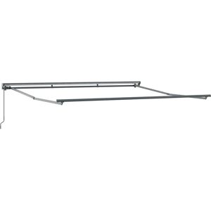 VidaXL 4x3m Manual Retractable Metal Aluminum Awning - Outdoor VidaXL 4x3m Manual Retractable Metal Aluminum Awning - Outdoor