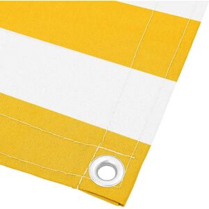 vidaXL Balcony Privacy Screen Yellow White Stripes - 90x1000 cm vidaXL Balcony Privacy Screen Yellow White Stripes - 90x1000 cm