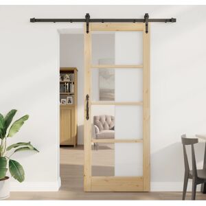 Vidaxl Solid Pine Sliding Door - 83x211 cm Interior - Traditional Style Vidaxl Solid Pine Sliding Door - 83x211 cm Interior - Traditional Style