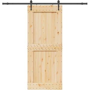 vidaXL Solid Pine Wood Sliding Door 95x210 cm vidaXL Solid Pine Wood Sliding Door 95x210 cm