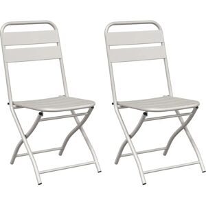 vidaXL Garden Chair Beige 42x52x82 cm Steel vidaXL Garden Chair Beige 42x52x82 cm Steel