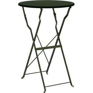 vidaXL Dark Green Foldable Bistro Table Ø50x71 cm Steel vidaXL Dark Green Foldable Bistro Table Ø50x71 cm Steel