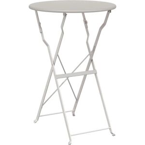 vidaXL 50x50x71 cm Foldable Beige Steel Bistro Table - Outdoor Furniture vidaXL 50x50x71 cm Foldable Beige Steel Bistro Table - Outdoor Furniture