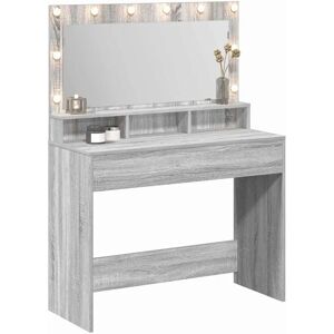 vidaXL Grey sonoma Mirror - Bedroom Modern LED Storage vidaXL Grey sonoma Mirror - Bedroom Modern LED Storage
