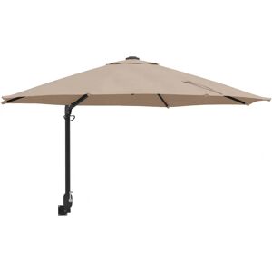 vidaXL Large Taupe Round Patio Umbrella - Patio Umbrella vidaXL Large Taupe Round Patio Umbrella - Patio Umbrella