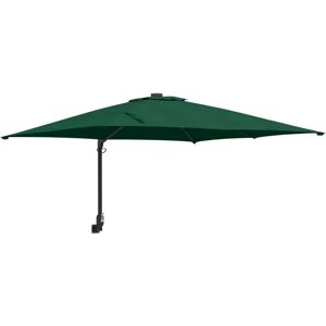 vidaXL Patio Umbrella Green Polyester 300 cm x 300 cm Collapsible - Patio Umbrella vidaXL Patio Umbrella Green Polyester 300 cm x 300 cm Collapsible - Patio Umbrella