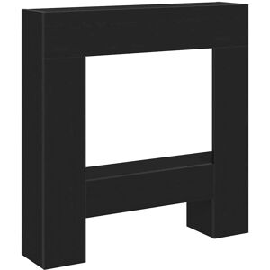 vidaXL Schwarze Eichen Kaminumrandung - Kaminumrandung vidaXL Schwarze Eichen Kaminumrandung - Kaminumrandung