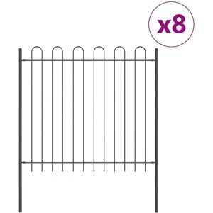 vidaXL - Puutarhan aita paneeli - Harmaa - Teräs - Fence vidaXL - Puutarhan aita paneeli - Harmaa - Teräs - Fence