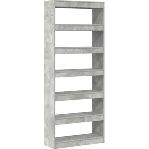 Vidaxl Gray Concrete Minimalist Shelf - 6 Shelves - Home/Office Storage Vidaxl Gray Concrete Minimalist Shelf - 6 Shelves - Home/Office Storage