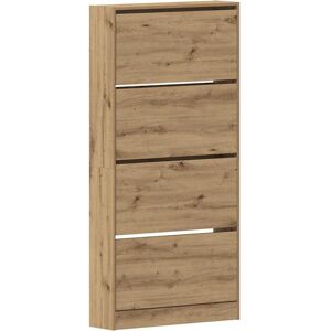 Vidaxl Skoskap i Eik - 80 X 21 X 163.5 Cm Vidaxl Skoskap i Eik - 80 X 21 X 163.5 Cm