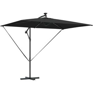Vidaxl Steel Black Parasol - 294x200x254 cm - Outdoor Shade Vidaxl Steel Black Parasol - 294x200x254 cm - Outdoor Shade