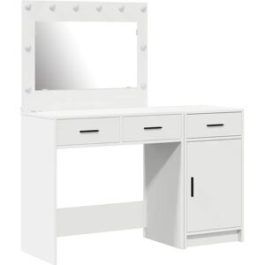 vidaXL White MDF Makeup Table - Rectangular - Modern Design vidaXL White MDF Makeup Table - Rectangular - Modern Design
