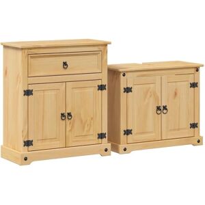 vidaXL Bathroom Furniture Set Corona Solid Wood Pine - Bathroom Set vidaXL Bathroom Furniture Set Corona Solid Wood Pine - Bathroom Set