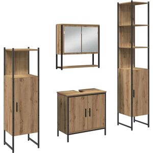 Vidaxl Eikebadmøbelsett - Moderne Oppbevaringsløsning & Holdbare Materialer Vidaxl Eikebadmøbelsett - Moderne Oppbevaringsløsning & Holdbare Materialer