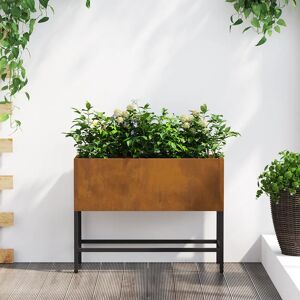 vidaXL Raised bed - 60x26x45 cm - Weathered steel planter vidaXL Raised bed - 60x26x45 cm - Weathered steel planter