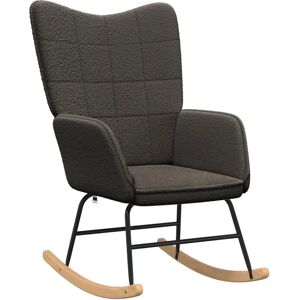 vidaXL Relaxation Chair - Curly Wool-like Fabric - Dark Grey - Relaxation Chair vidaXL Relaxation Chair - Curly Wool-like Fabric - Dark Grey - Relaxation Chair